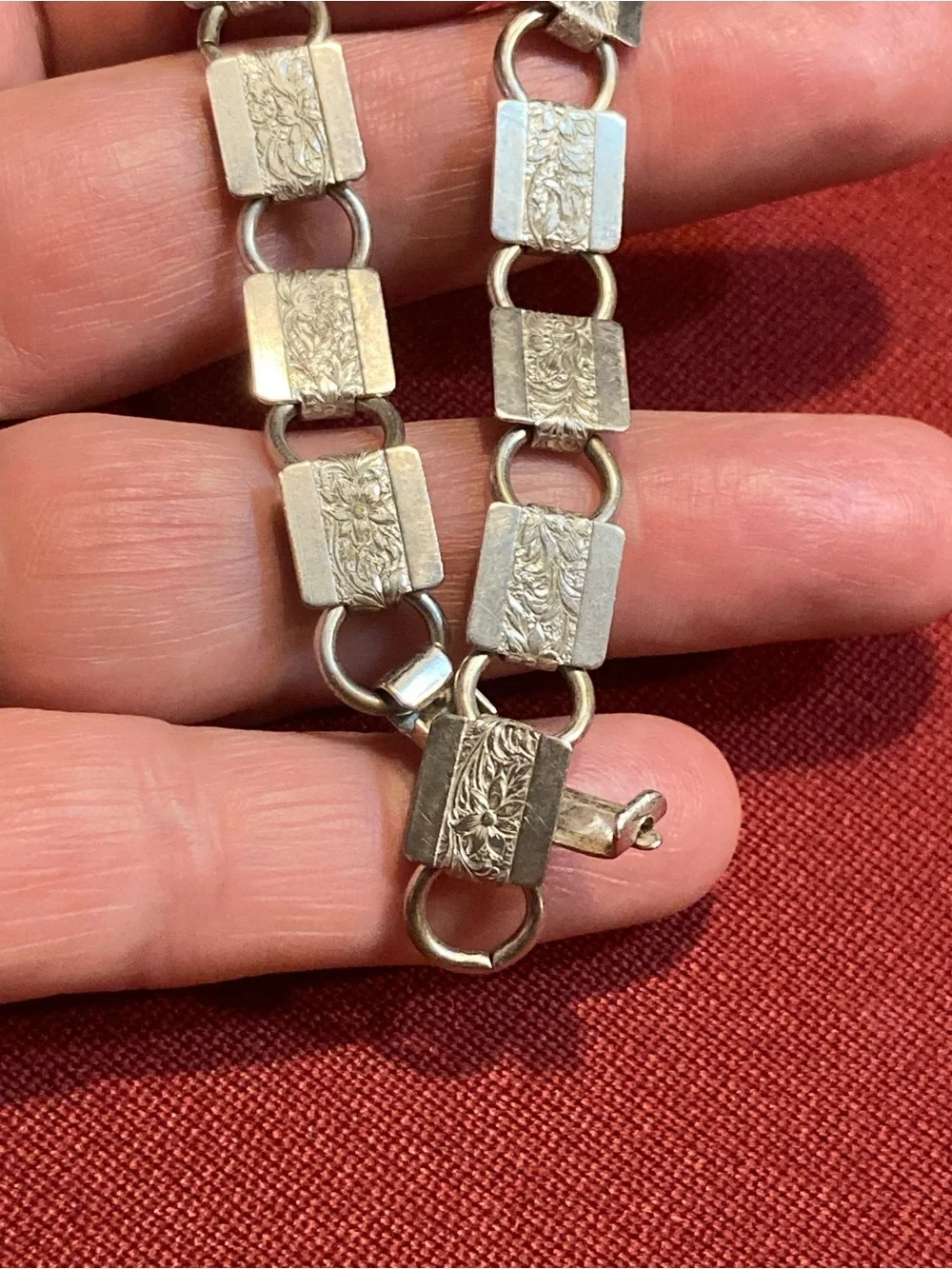 Silver-Tone Linked Square Bracelet - Women's Accessories